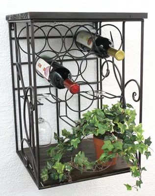 Immagine prodotto di Portabottiglie Portabottiglie da parete HX12981 Portabottiglie 53 cm Portabottiglie Scaffale