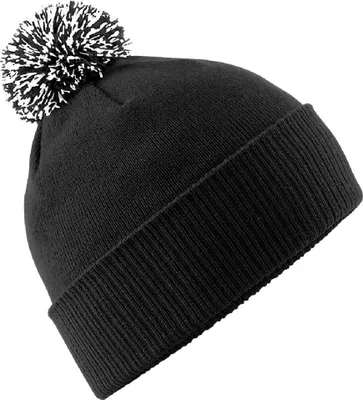 Image de Beechfield - Casquette Homme/Femme Unie BC4657 (Taille unique) (Noir/Blanc)