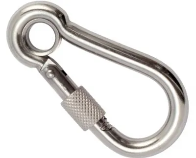 Produktbild von Bejmet Edelstahl Karabiner mit Sicherung und Kausche 5 Stück