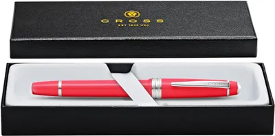 Image de Stylo plume Bailey Light, finition laquée corail, plume M, coffret cadeau
