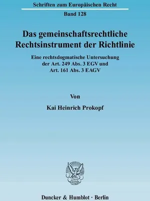 Immagine prodotto di Prokopf, K: Das gemeinschaftsrechtliche Rechtsinstrument