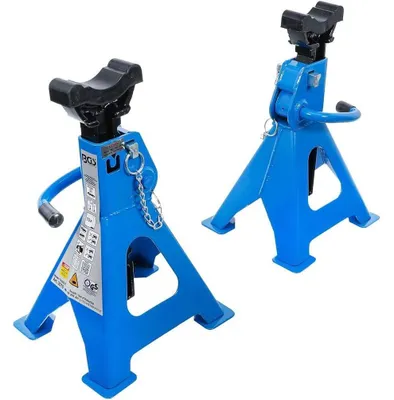 Image de Chandelles 1 Paire - Charge 3000 kg, Course 276-420 mm - Stables et Sécurisées pour Levage, Acier - D-Work
