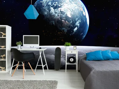Produktbild von Vlies Fototapete Weltraum 400x280 cm Tapeten Wandtapete XXL Kosmos Erde Planeten Nacht Sterne i-C-10021-a-a