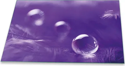 Produktbild von Herdabdeckplatte Glaskeramik Spritzschutz Glas Universal Deko 80x52 Abstrakt Violett