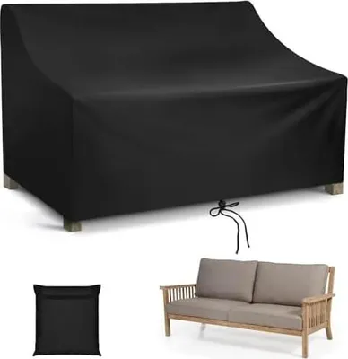 Produktbild von Shengruili Schutzhülle für Gartenbank,134x66x89CM Gartenbank Abdeckung Wasserdichtes,Abdeckung gartenbank Winterfest Oxford-Geweb für abdeckunggartenbank 23 sitzer,abdeckunggartenbank
