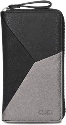 Produktbild von Damen Geldbörse 20x11 cm aus hochwertigem Kunstleder im Tricolor-Design mit Reißverschluss, 12 Kartenfächern, Münzfach, Sichtfach und Scheinfächern XL