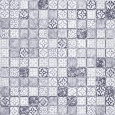 Produktbild von Jasba Pattern Mosaik Keramik Steinzeug grau matt Retrooptik Küche Bad Dusche MOSJBPV02 1 Matte