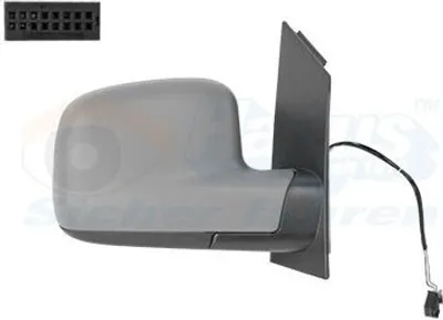Produktbild von VAN WEZEL 5867818 Außenspiegel Seitenspiegel Rechts für VW Caddy III Kombi (2KB, 2KJ, 2CB, 2CJ) Konvex Beheizt Grundiert