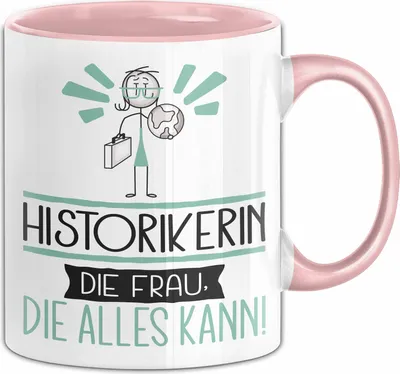 Produktbild von Historikerin Geschenk Tasse Becher Die Frau Die Allen Kann Geschenkidee für eine Historikerin Lustig (Rosa)