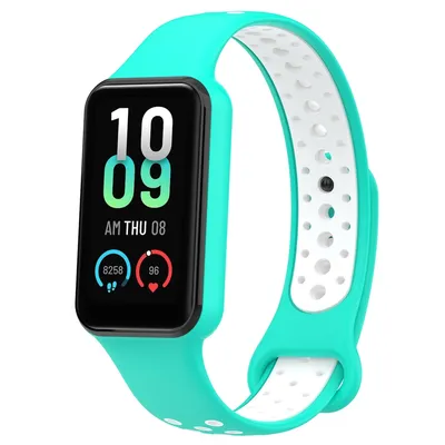 Immagine prodotto di Amazfit Band 7 Cinturino sportivo in silicone bicolore turchese / bianco di ricambio