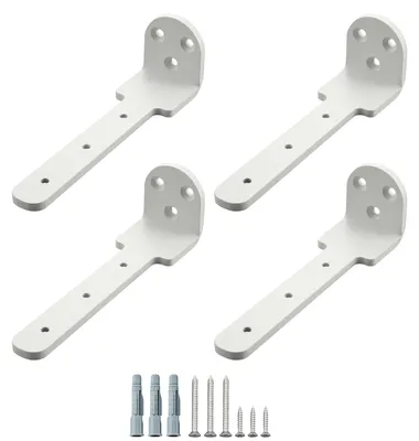 Immagine prodotto di Set di 4 supporti angolari in acciaio inossidabile per mensole, da montare a parete