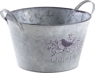 Produktbild von Runder Korb aus patiniertem Metall "Oiseau"