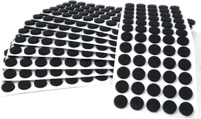 Produktbild von Adsamm® | 600 x selbstklebende Filzgleiter / Schwarz / Ø 14 mm / rund / Möbelgleiter aus Filz mit 3.5 mm Stärke