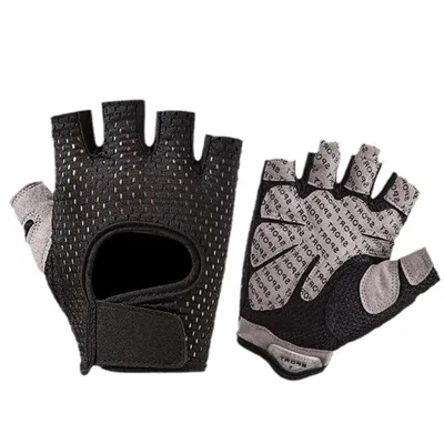 Produktbild von Sporthandschuhe,2 in 1 Fitness Handschuhe,für Damen Herren,Halbfinger, Gewichtheben Pad,Kraftsport, Krafttraining,Schwarz