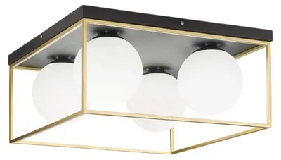 Produktbild von Zeitgenössische Deckenleuchte Lingotto Metall Messing 4 Lichter E14