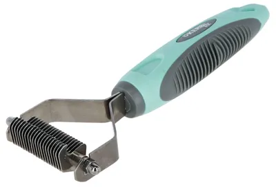 Immagine prodotto di KERBL, spazzola in feltro per la rimozione del pelo di cane, lama da 20 cm, curva, 18 cm