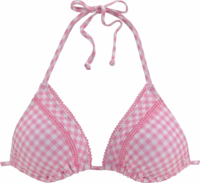 Produktbild von Buffalo Triangel-Bikini-Top Karo rosa-kariert Größe 40 Cup C/D