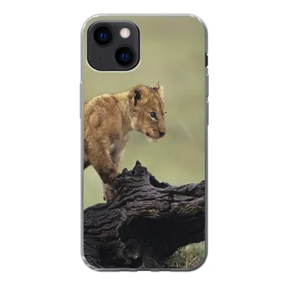 Produktbild von MuchoWow® Handyhülle Schutzhülle Hülle für iPhone 13 Löwe - Rüssel - Junge Silikon Softcase Handy Hülle - Karteninhaber