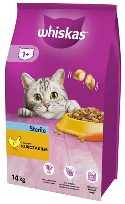Obrázek produktu pro Whiskas 5900951259418, Dospělý jedinec, Jakékoli plemeno, Kuřecí maso, 14 kg