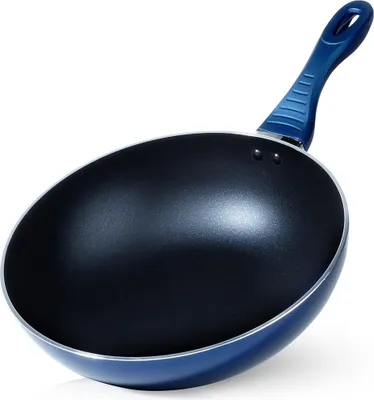 Produktbild von Orion | Pfanne - Wokpfanne - Ø 30 cm - Blau - Antihaftbeschichtung - Hitzebeständig - Spülmaschinenfest