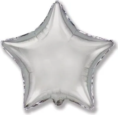 Image de Ballon de baudruche 45 cm Étoile argent