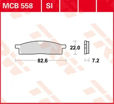 Immagine prodotto di Set di pastiglie freno, freno a disco TRW MCB558SI
