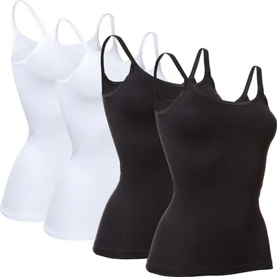 Produktbild von Con-ta Damen-Unterhemd 4er-Pack weiß/schwarz 42