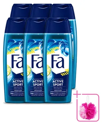 Zdjęcie produktu dla 6 sztuk dezodorantu w sprayu Fa Men Active Sport - pojemność 150 ml - zestaw ekonomiczny