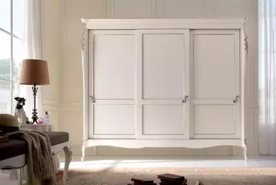 Productafbeelding van Kledingkast, hout, slaapkamer, modern, luxe, witte kasten, schuifdeurkast