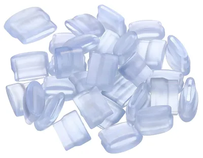 Spülenablage-Füße 30 Stk. 21x15x11 mm Kunststoff klar
