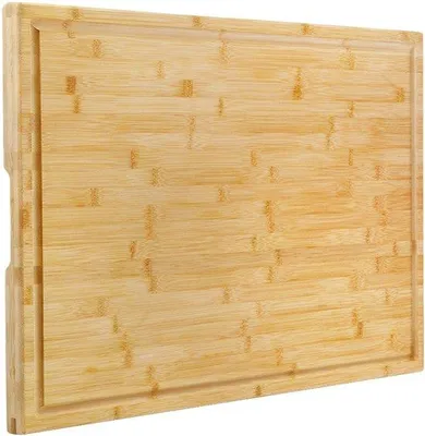 Produktbild von Sehr große Holz-Schneidebrett, XXXL Bambus-Schneidebrett mit Saftrille