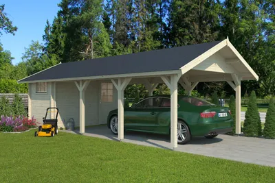 Produktbild von Fjordholz Carport mit Abstellraum  Modell Abri 44