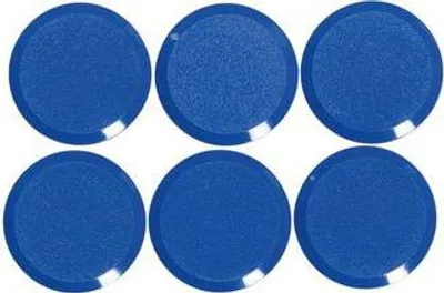 Produktbild von MAUL Magnet MAULpro rund 6 Stück 0,3 kg Kunststoff Ferrit bruchsicher erodiert lackiert Ø 2 x 0.75 cm blau