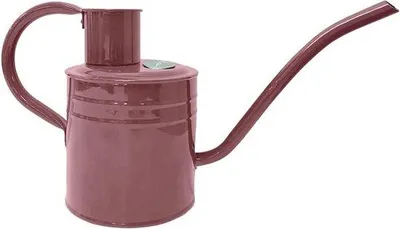 Produktbild von Antiek-ähnlicher Gießkanne in Rosa - 1 Liter, galvanisiertes Stahlgefäß für Zimmerpflanzen mit erhöhter Rand in englischer Stil