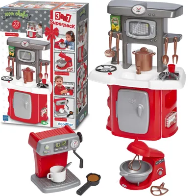 Produktbild von Ecoiffier Große kompakte Kinderküche mit Mixer und Kaffeemaschine