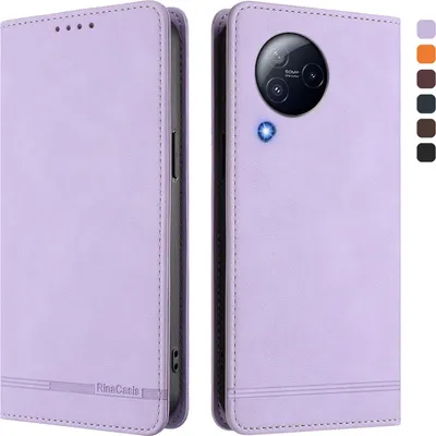 Image de Etui pour Xiaomi Civi 3, étui rétro en cuirPolyuréthaneavec support et fentes pour cartes Violet