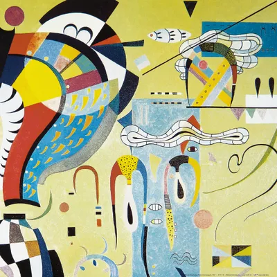 Obrázek produktu pro Wassily Kandinsky art print painting - Milieu Accompanied, 1937 (40 x 40 cm)