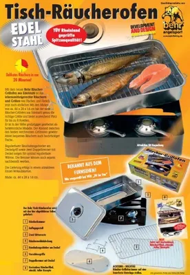 Produktbild von Räucherofen Edelstahl Räuchern Tischräucherofen Behr Grillofen