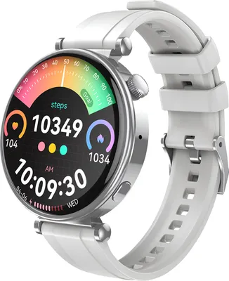 Image de XO, smartwatch de sport avec écran AMOLED et suivi précis IP68, argenté