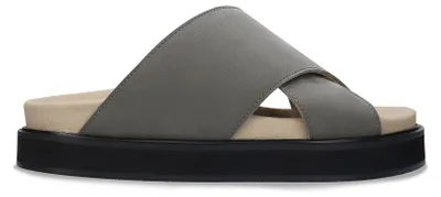 Produktbild von Davu Grüne Vegane Sandalen - klobige Criss-Cross Slip-Ons