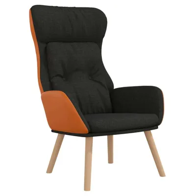 Produktbild von vidaXL Relaxsessel Schwarz Stoff und PVC