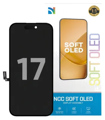 Produktbild von Kompatibles NCC Soft OLED 120Hz Display Touchscreen Bildschirm mit IC-Ersatz Schwarz für Apple iPhone 17 A3520, A3258 & Werkzeug
