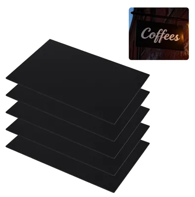 5 ABS-Platten 3 mm, 30x20x0,3 cm, schwarz, für Modellbau & DIY