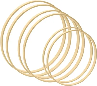 Produktbild von Bambusringe Set 6 Stück, 20/25/30 cm, Naturmaterial, für DIY Dekorationen