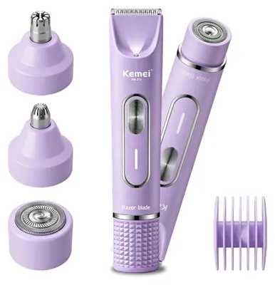 Produktbild von Elektrischer Intimrasierer für Frauen 4-in-1 Dual-Head Bikini-Trimmer Lila