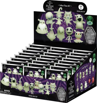 Produktbild von Nightmare Before Christmas 3D PVC-Taschenanhänger Glow in the Dark Serie 8 Display (24)