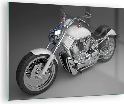 Produktbild von Bilder auf glas - Motorrad Geschwindigkeit Motor - 70x50cm - Glasbilder - Wandbilder - Kunstdruck - zum Aufhängen bereit - Wanddekoration aus Glas - Glas Bilder - Wandbild auf Glas - GAA70x50-0516