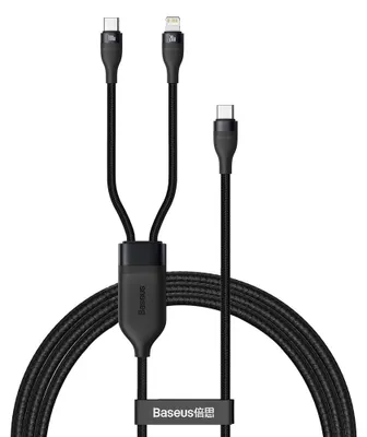 Obrázok produktu pre Flash Series 2v1 (CA1T2-F01) - Type-C na Type-C, Lightning 100W, 1,2 m - ierny