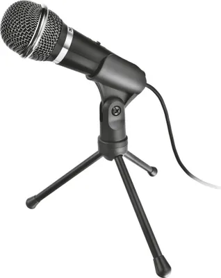 Produktbild von Trust 21671, PC-Mikrofon, Kabelgebunden, 3,5 mm (1/8"), Schwarz, 2,5 m, 147 g
