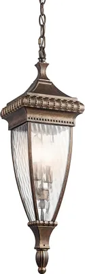 Zdjęcie produktu dla Lampa wisząca zewnętrzna Szczotkowany brąz E14 60W Venetian Rain Kichler